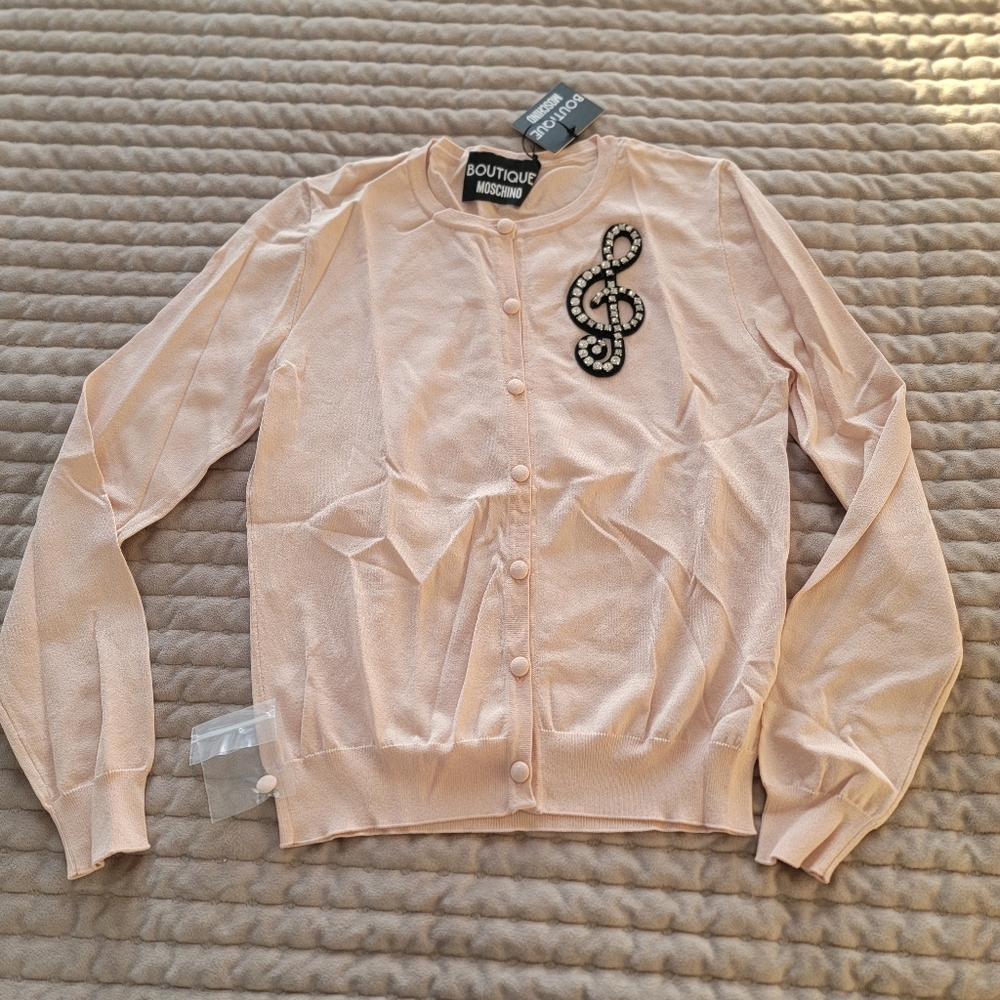 Boutique Moschino Blush Pink Treble Clef Music Note size 42 fits like Small